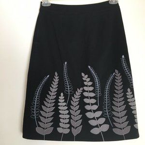 Boden Embroidered Skirt Floral Fern WG413 Long